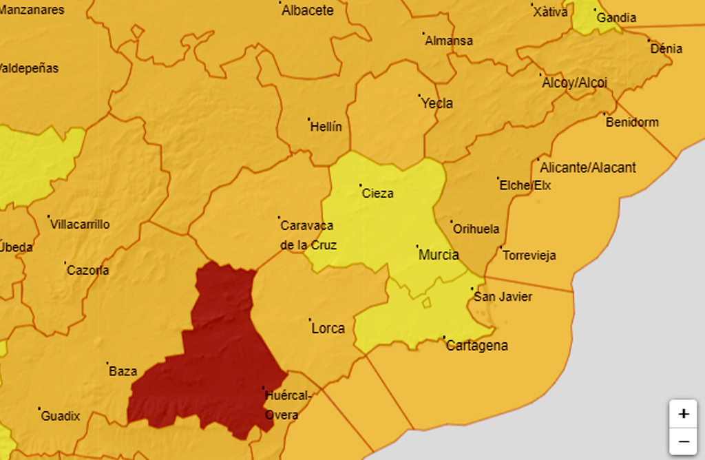 Totana, en aviso naranja por vientos de hasta 90 kil�metros por hora para el mi�rcoles 28 de enero